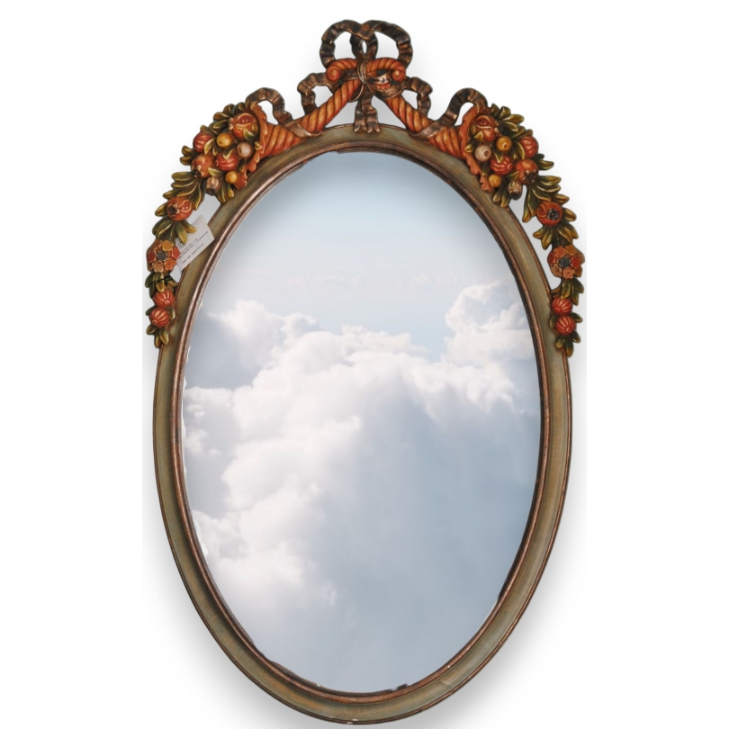 Miroir style Louis XVI glace biseautée,