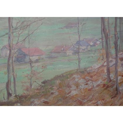 Paintings | Painting entitled ‘Jura in Autumn’, signed L. Moinat SA  – Antiques and home décor
