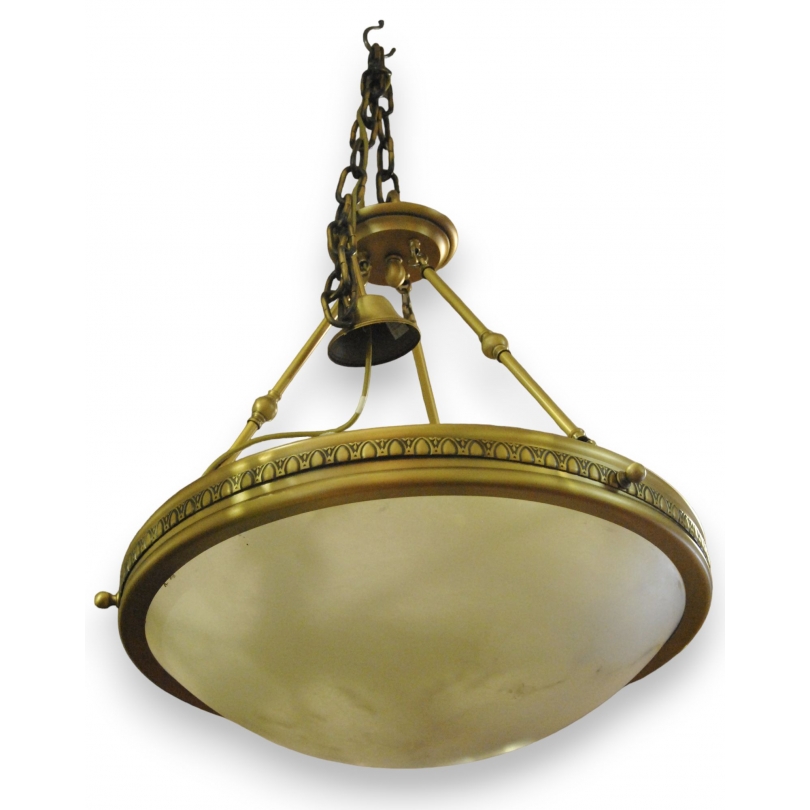 3-light ceiling light in patinated bronze by Moinat SA – Antiques and home décor