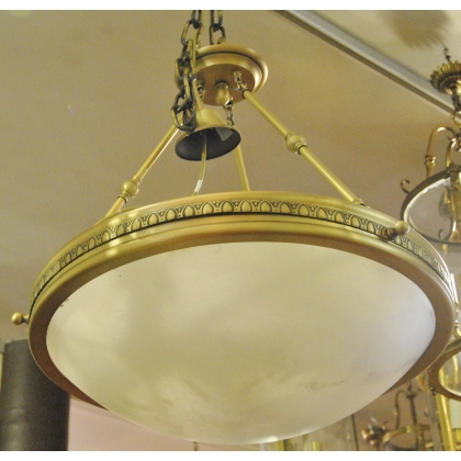 3-light ceiling light in patinated bronze by Moinat SA – Antiques and home décor