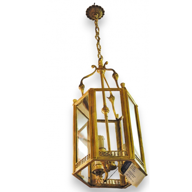 Louis XVI-style hexagonal lantern by Moinat SA – Antiques and home décor