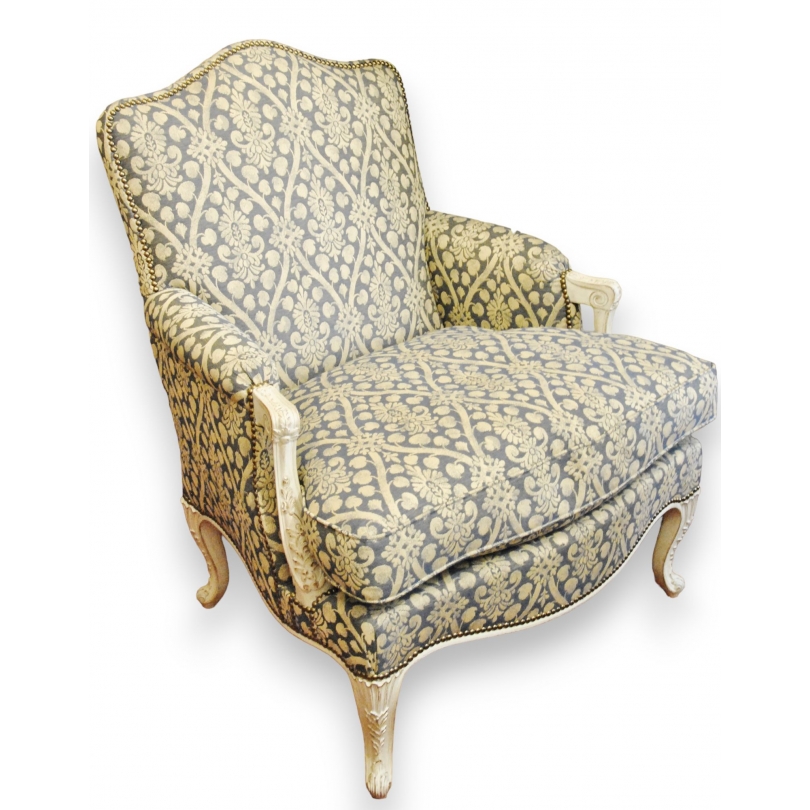 White lacquered Regency-style armchair by Moinat SA – Antiques and home décor