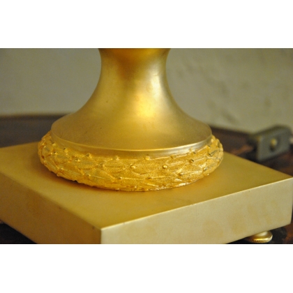  Lampe modèle VICTORIA en marbre gris et sur  Moinat SA  - Antiquités décoration