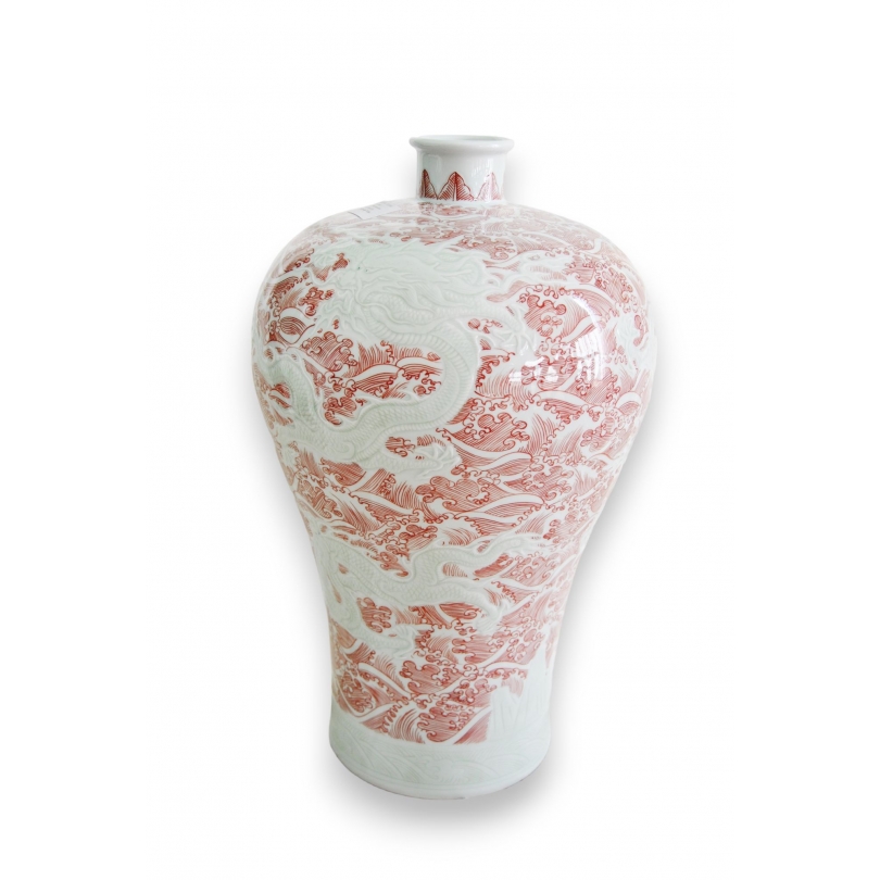 "Dragon" porcelain jar, decorated by  Moinat SA  - Antiques and home décor