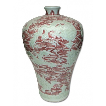 "Dragon" porcelain jar, decorated by  Moinat SA  - Antiques and home décor