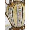 Yellow porcelain lamp with metal fittings  Moinat SA  - Antiques and home décor