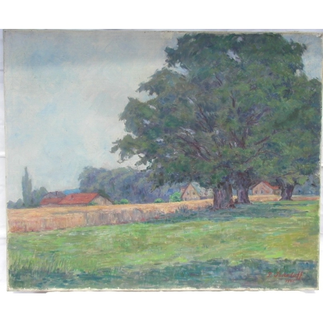 Paintings | Painting: ‘Geneva Countryside’. Moinat SA  – Antiques and home décor