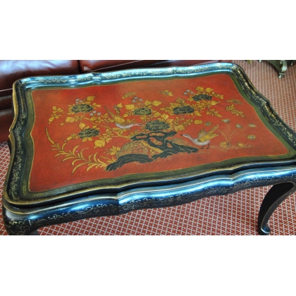  Table basse style Louis XV en laque sur  Moinat SA  - Antiquités décoration