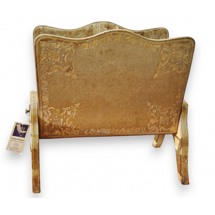 Porte-revues style Louis XV en cuir