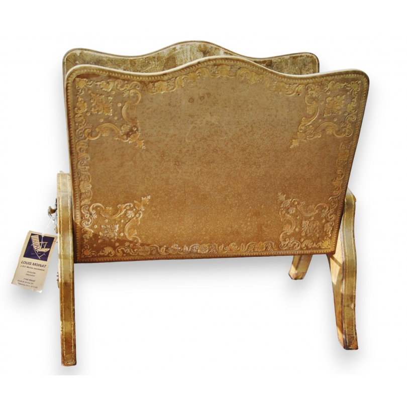 Louis XV-style leather magazine rack at  Moinat SA  - Antiques and home décor