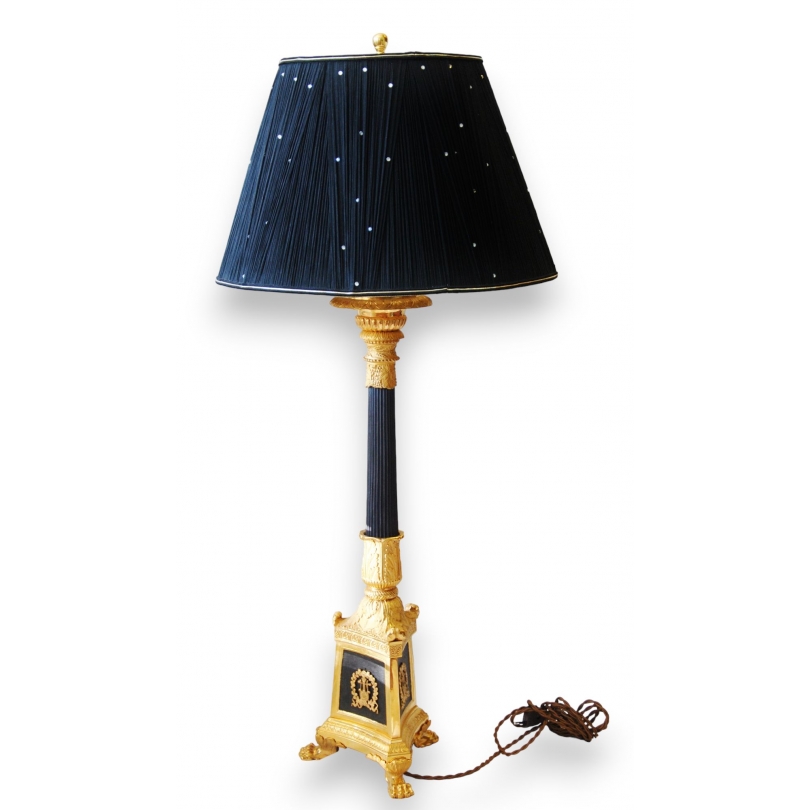 Lampe "Napoléon" bronze doré 24ct. et