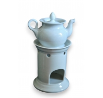 Tisanière en porcelaine blanche