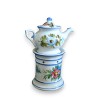 Porcelain teapot with floral decoration, by Moinat SA – Antiques and home décor
