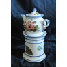 Porcelain teapot with floral decoration, by Moinat SA – Antiques and home décor