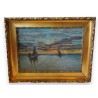 Paintings | Oil on canvas ‘Boats’, signed R. Moinat SA  – Antiques and home décor