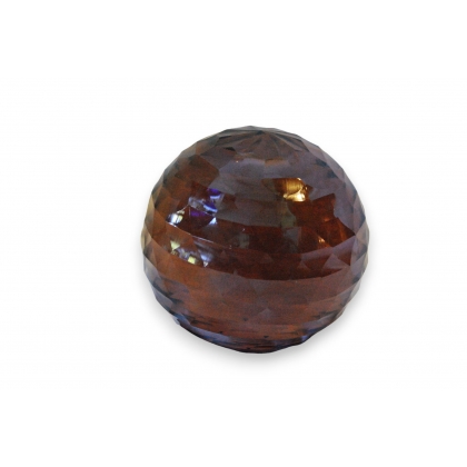 Boule décorative en verre brun