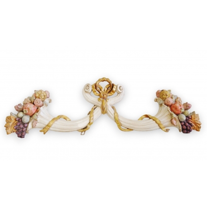 Fronton (dessus de porte) \"Fruits\" bois