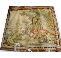 Tapisserie AUBUSSON scène champêtre