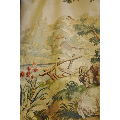  Tapisserie AUBUSSON scène champêtre sur  Moinat SA  - Antiquités décoration