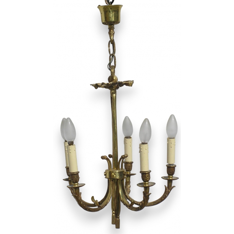 5-light Louis XVI-style chandelier by Moinat SA – Antiques and home décor