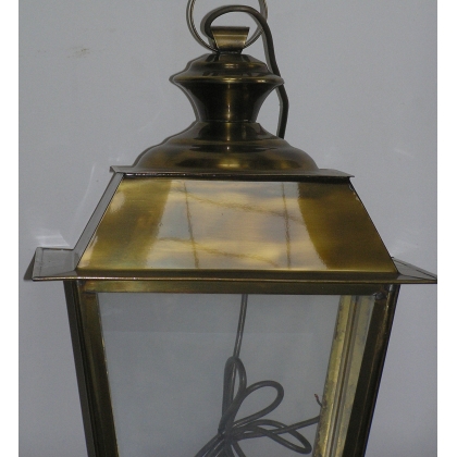 Brass lantern with chain at  Moinat SA  - Antiques and home décor