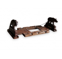 Serre-livres "Ours" en bois sculpté de