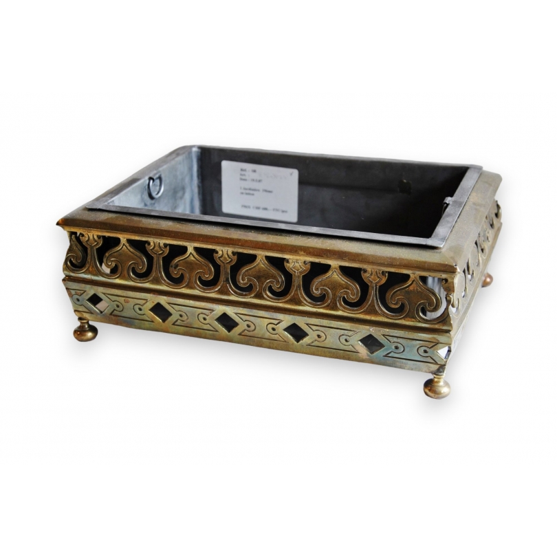 Openwork brass planter, featuring a design by Moinat SA – Antiques and home décor