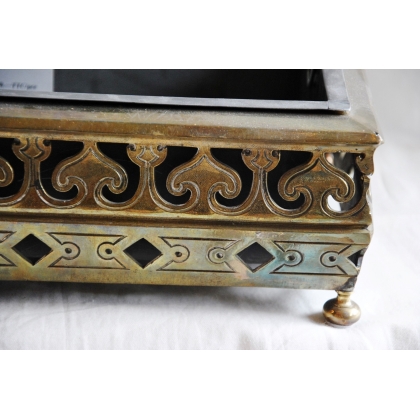 Openwork brass planter, featuring a design by Moinat SA – Antiques and home décor