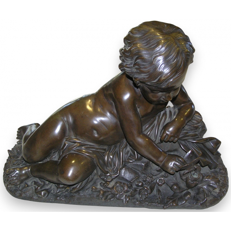 Bronze "Putto au papillon" N°2184