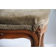 Tabouret de pieds Louis XV en noyer