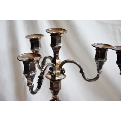  Paire de chandeliers à 4 lumières en sur  Moinat SA  - Antiquités décoration