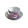 Bol et sous-tasse en porcelaine \"Vaches\"