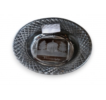 Petite assiette en cristal taillé