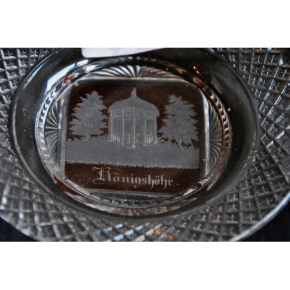 Small cut crystal plate by Moinat SA – Antiques and home décor