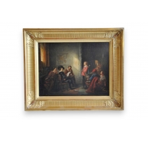 Paire de tableaux "Scène historique"