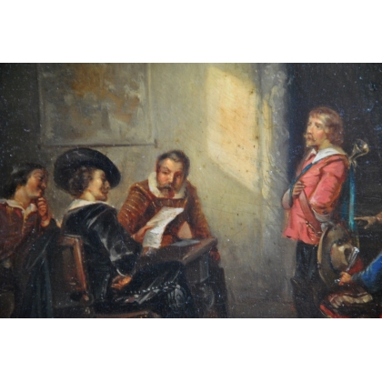 Paintings | Pair of paintings, ‘Historical Scene’, Moinat SA  – Antiques and home décor