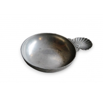 Tastevin en étain poignée coquille