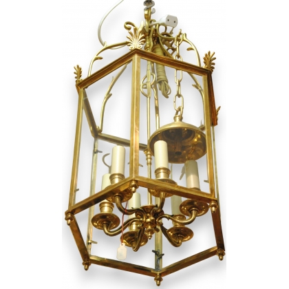 Lanterne a suspendre hexagonale style
