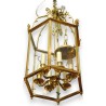 Hexagonal hanging lantern, Moinat SA style – Antiques and home décor