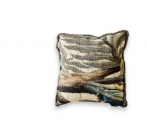 Coussin en tapisserie ancienne "Verdure"