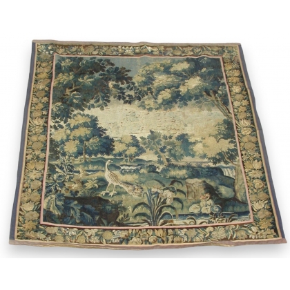 Tapestry "greenery with birds, trees and flowers".