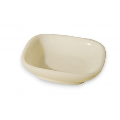 Vide poche carré en opaline blanche