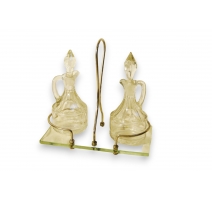 Service huile et vinaigre en verre et