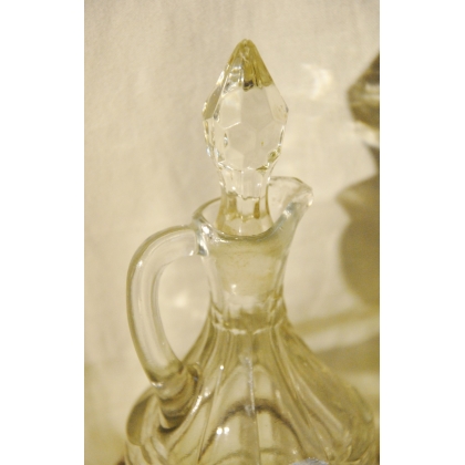 Glass oil and vinegar set by Moinat SA – Antiques and home décor