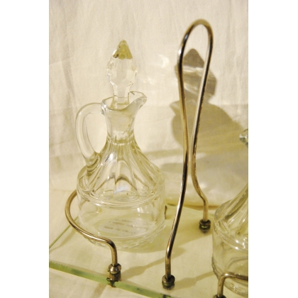 Glass oil and vinegar set by Moinat SA – Antiques and home décor