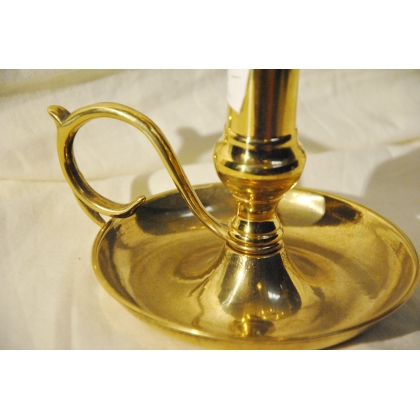 Adjustable polished brass candle holder from  Moinat SA  - Antiques and home décor