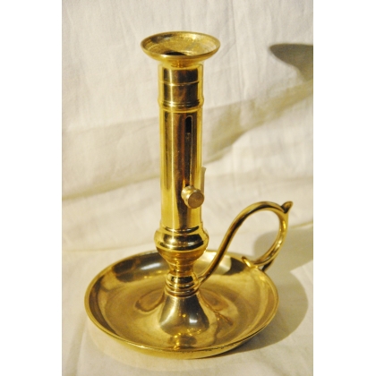 Adjustable polished brass candle holder from  Moinat SA  - Antiques and home décor