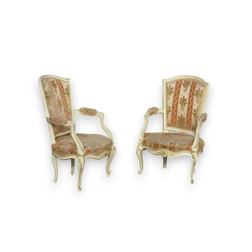 Pair of Transition cabriolet armchairs. At  Moinat SA  - Antiques and home décor