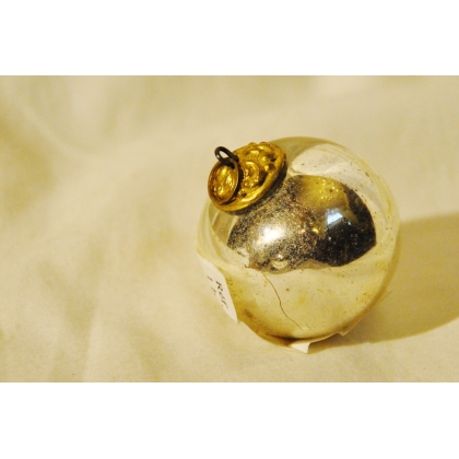 Silver-plated glass Christmas bauble at  Moinat SA  - Antiques and home décor