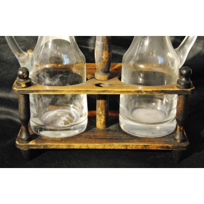 Glass oil and vinegar set by Moinat SA – Antiques and home décor
